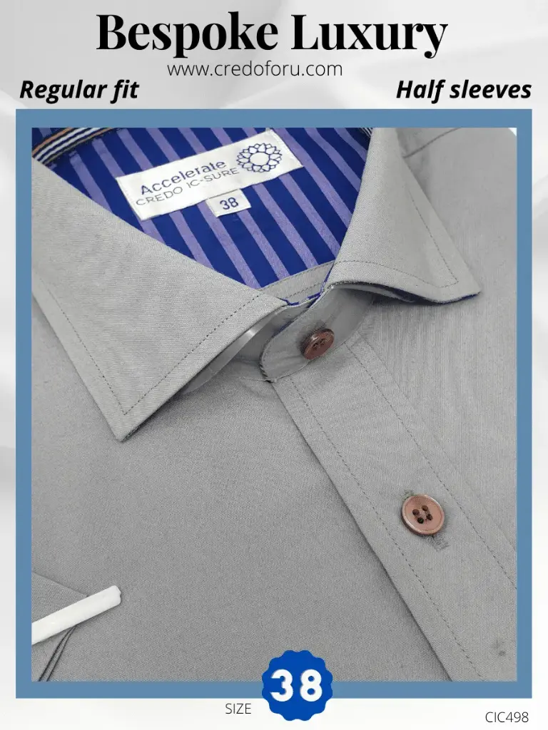 [solid-grey-formal-shirt-38] Solid Grey Formal Shirt