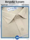 Graviera Fabric Beige Texture Full Sleeve Formal Shirt(520)