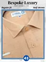 Raymond Fabric Peach Texture Half Sleeve Shirt(523)