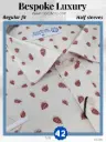 Credo Imported Brown Floral Print On Beige Half Sleeve Shirt(660)