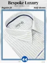 Raymond Fabric Blue White Strike Full Sleeve Shirt