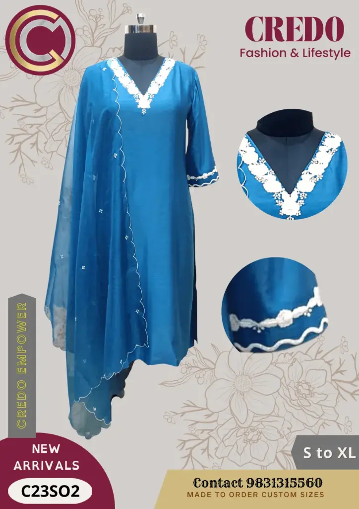 [chanderi-silk-kurti-with-dupatta-l-1] Chanderi silk kurti with dupatta