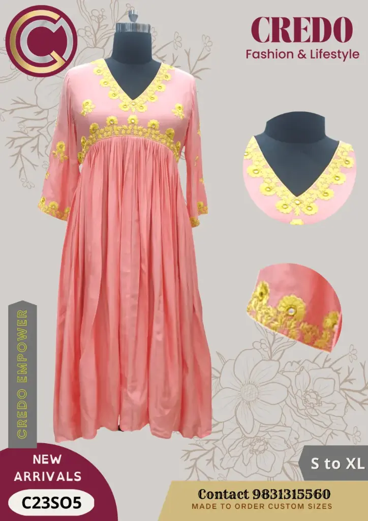 [peach-muslin-kurti-l-1] Peach muslin kurti