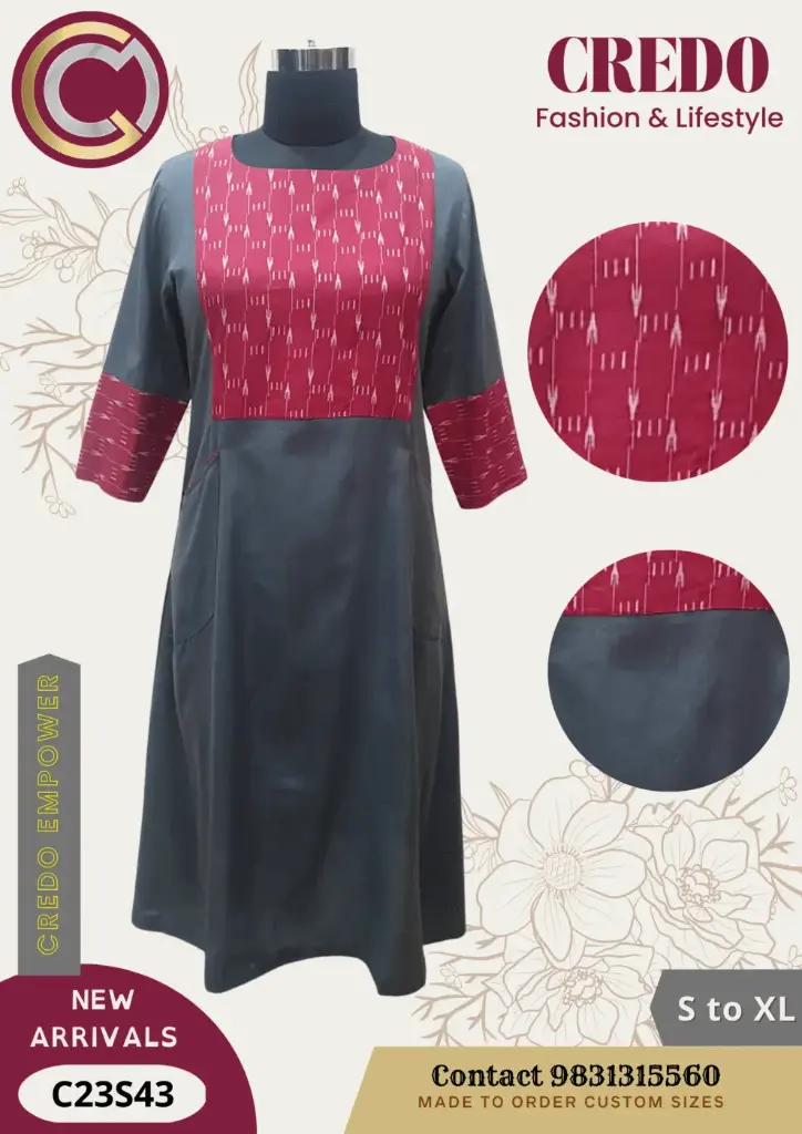 [grey-khadi-kurti-l-1] Grey khadi kurti