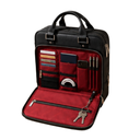 Premium Black Leather Look Convertible Laptop Backpack for Men