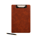 Premium Brown Leather Look A4 Clipboard Portfolio for Professionals