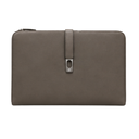 Premium Grey Leather Look Crocodile-Textured Laptop Folio Bag for Men