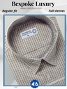 Brown and white checks full sleeve shirt 791