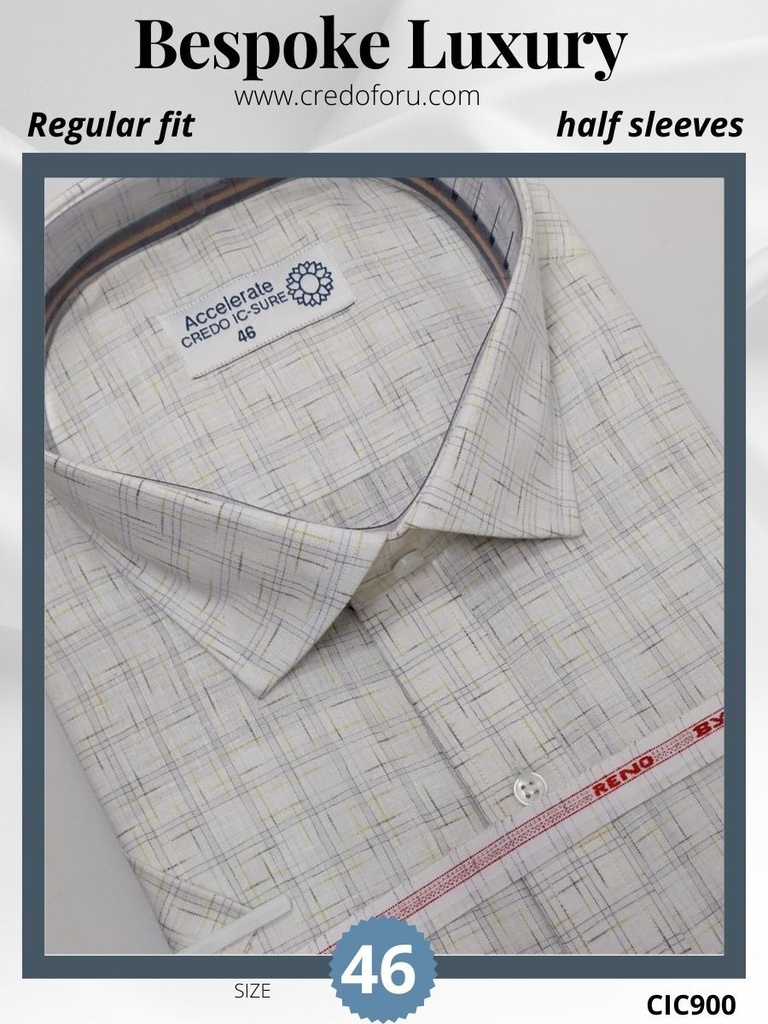 Black yellow big checks on white raymond shirt(900)