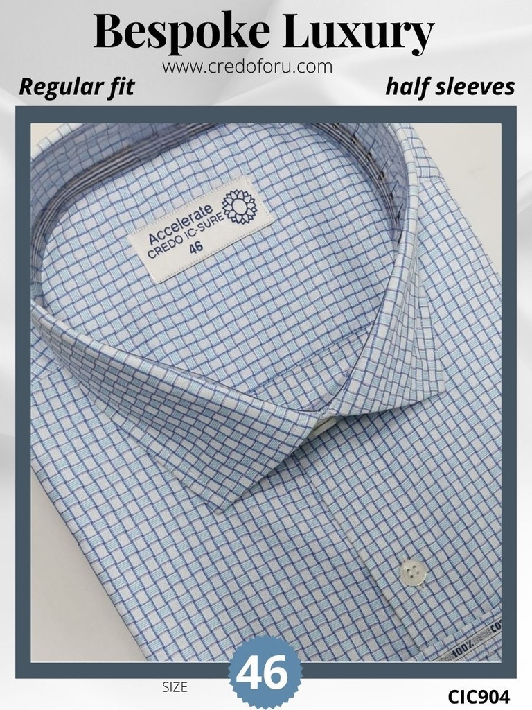 White and sky blue printed Raymond shirt(904)