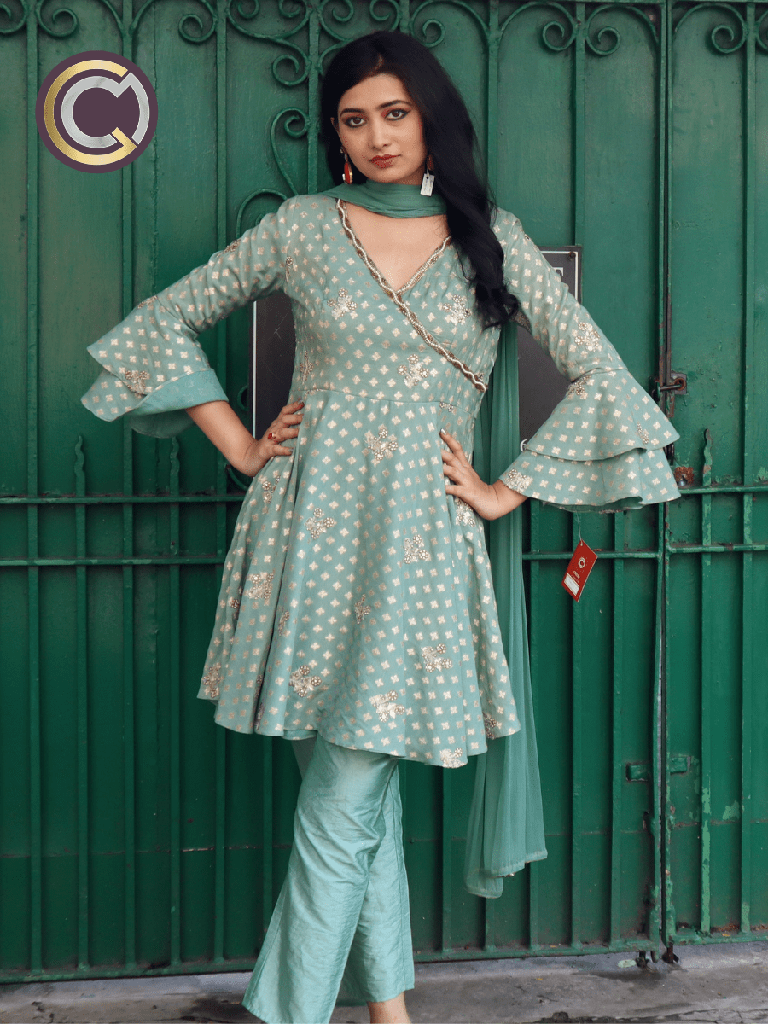 [credo-indo-western-wear-15] Credo Tunic, Pant with Dupatta