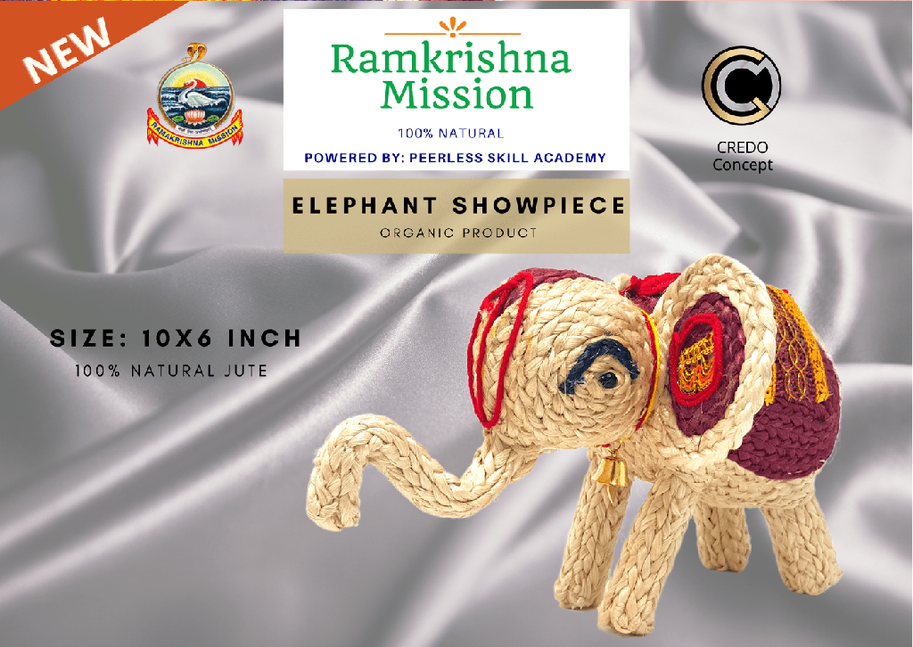 [jute-elephant-showpiece] Jute Elephant Showpiece