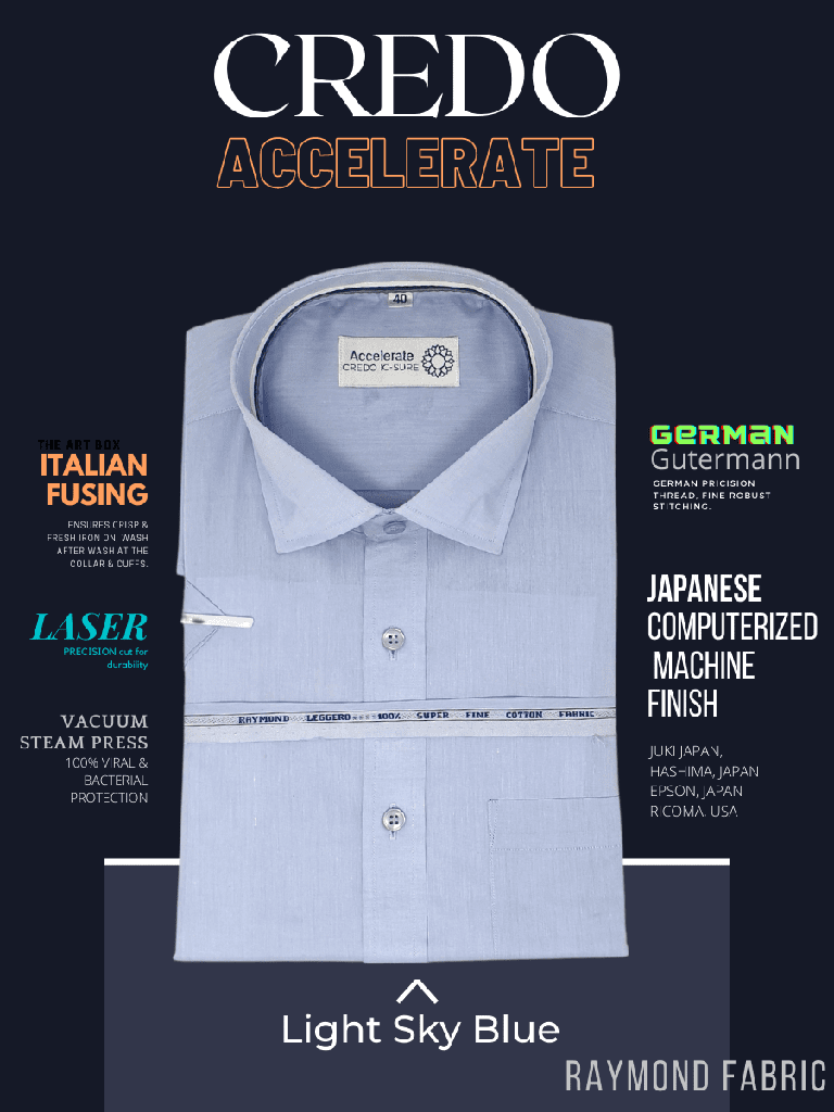 Credo Light Blue Formal Shirt