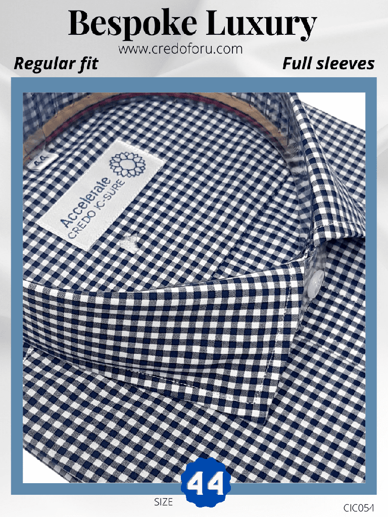 [black-white-check-formal-shirt-2-44] Grey Check Formal Shirt