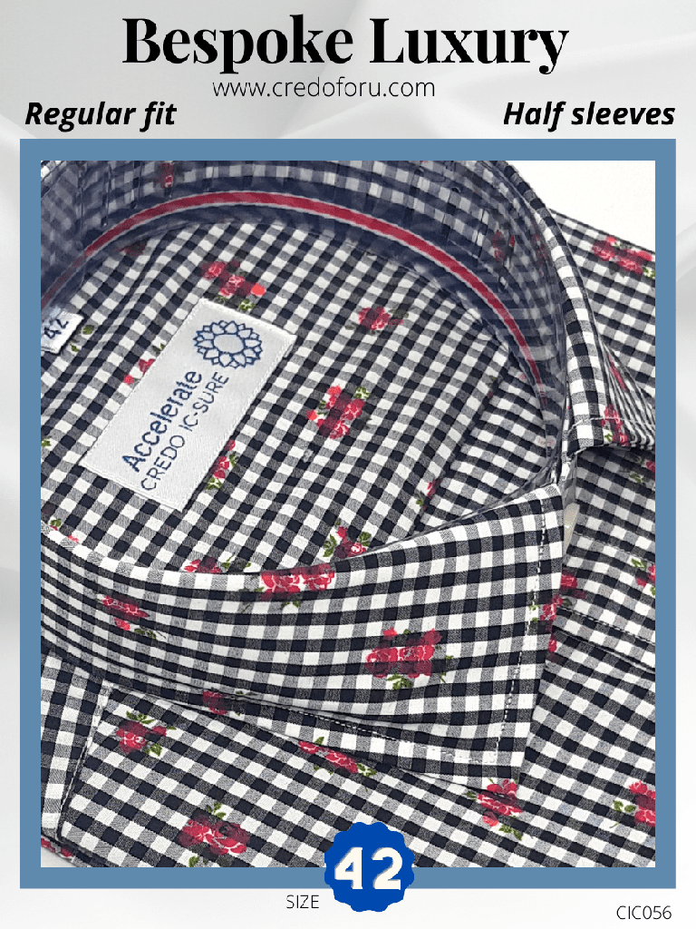 [black-check-printed-formal-shirt-] Black Check & Printed Formal Shirt(56)