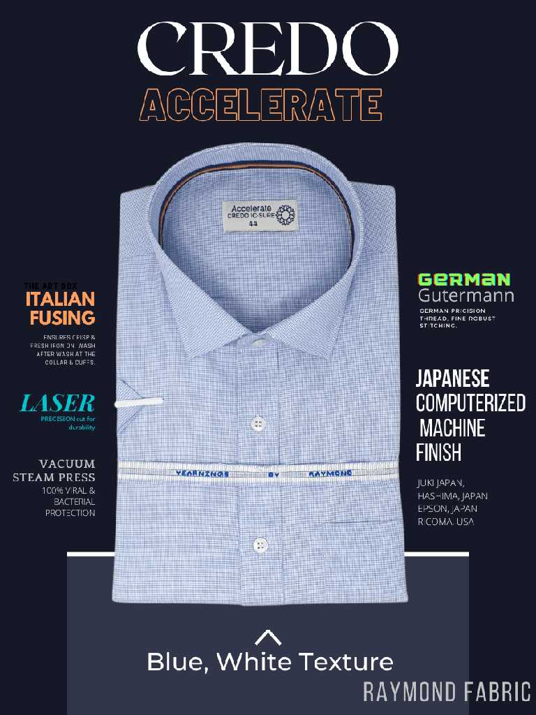 Raymond Fabric White Texture Formal Shirt
