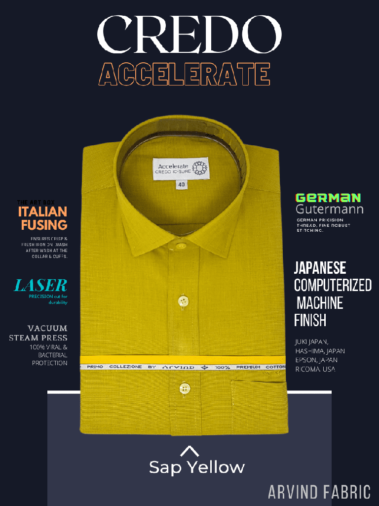 Arvind Fabric Mehendi Green Formal Shirt