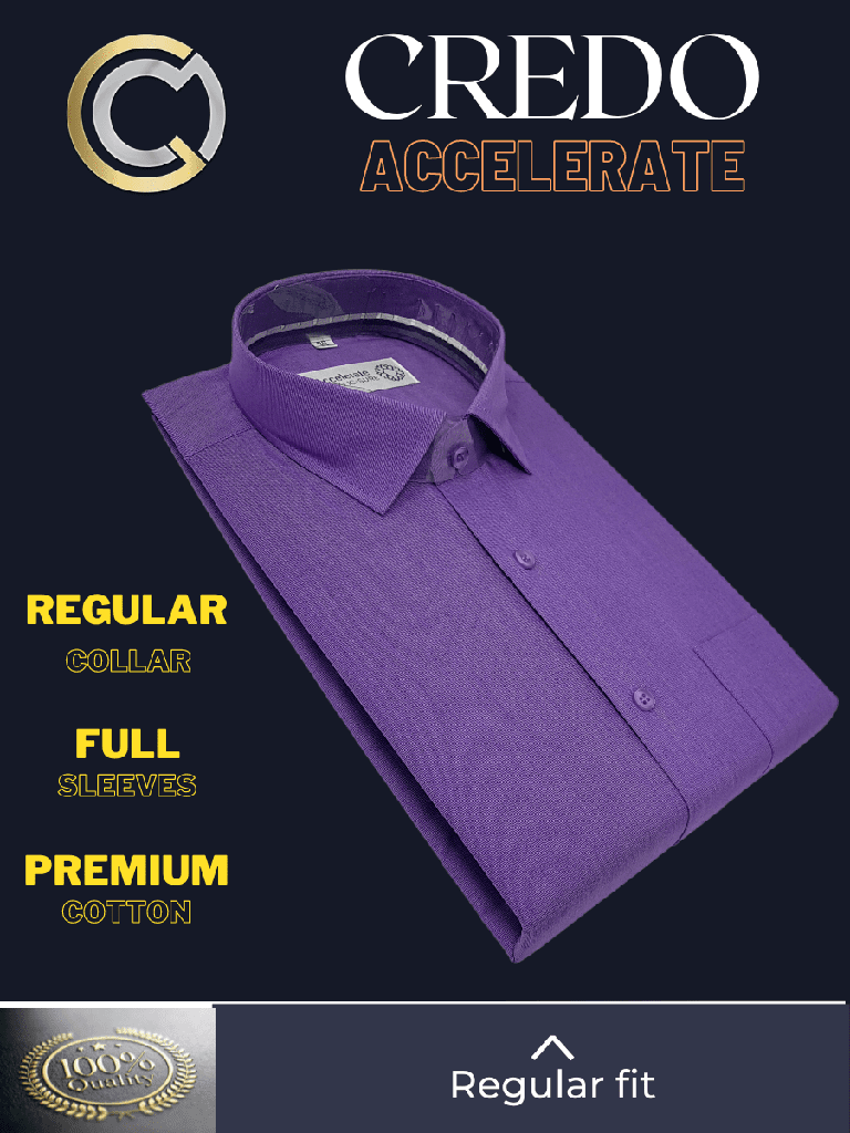 [mauve-solid-formal-shirt-38] Credo Mauve Solid Formal Shirt