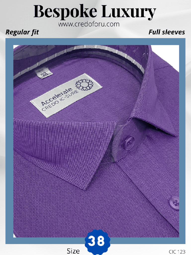 Mauve Solid Formal Shirt(123)