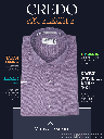 Mauve Texture Regular Fit Half Sleeves Formal Shirt
