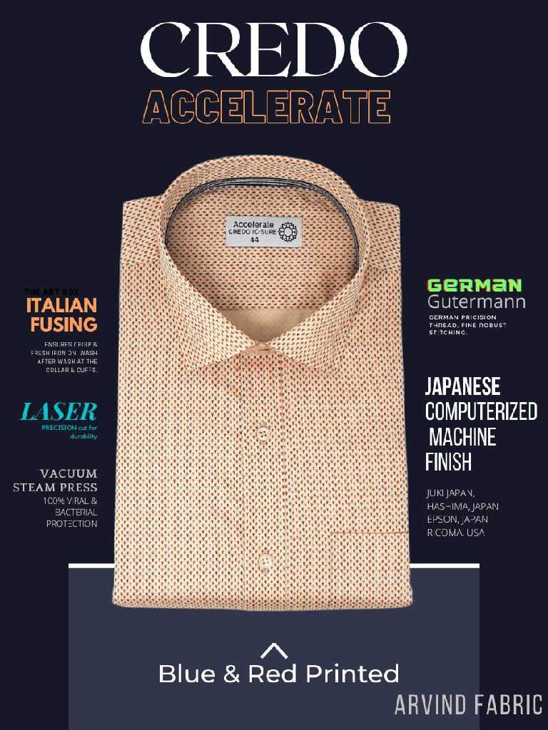 [arvind-fabric-blue-red-printed-formal-shirt-40] Arvind red and blue on yellow Printed Shirt
