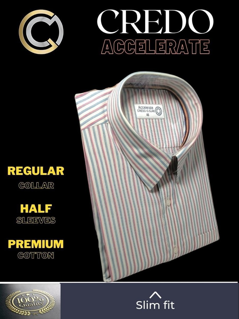 White Red Stripe Formal Shirt(208)