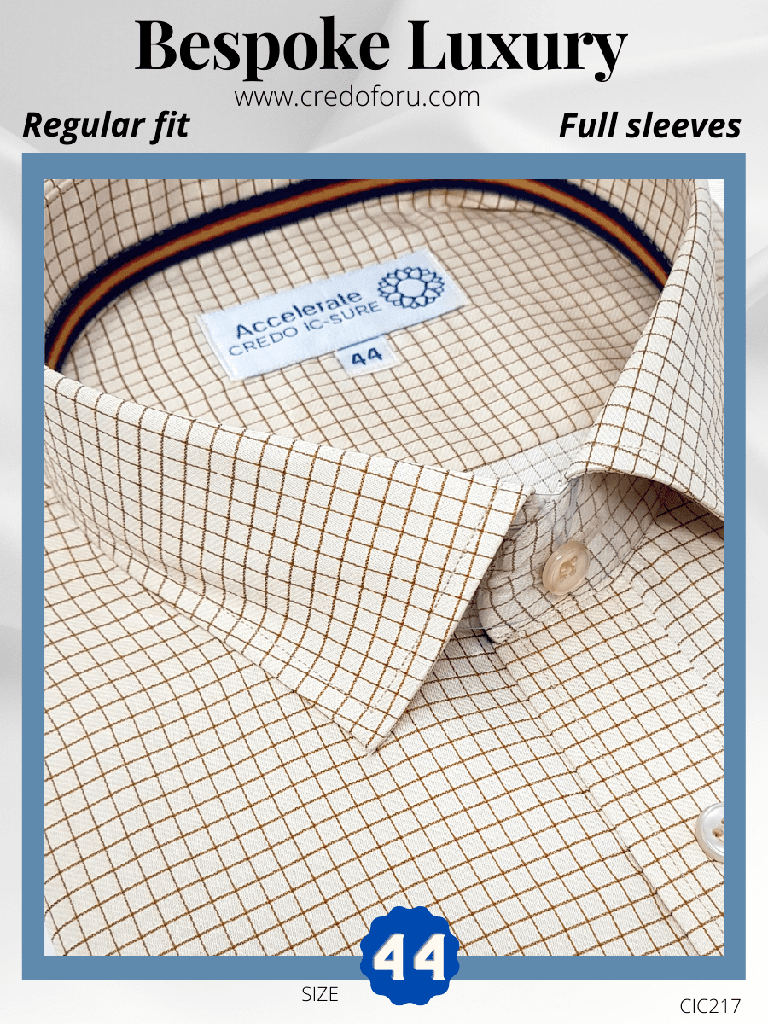 [siyarams-brown-check-formal-shirt-44] Siyaram's Brown Check Formal Shirt