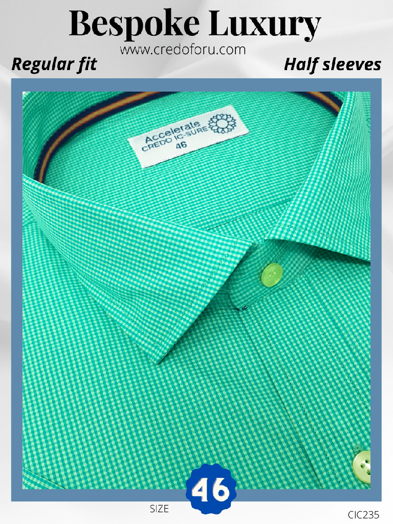 Green Check Formal Shirt