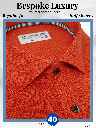 Green Stripe Orange Half Sleeves Formal Shirt(257)